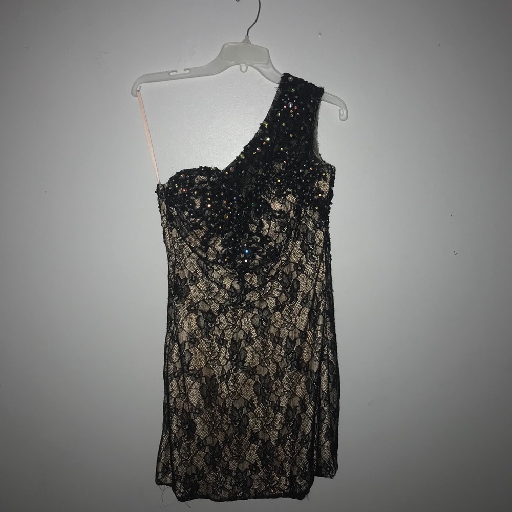 BEAUTIFUL Nude Dress with Embellishments
